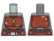 Part No: 973pb3802  Name: Torso SW Armor Reddish Brown Plates and Belt Pattern (Mandalorian)