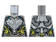 Part No: 973pb4397  Name: Torso Armor, Light Bluish Gray Chest, Yellow and Medium Azure Trim Pattern