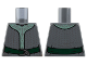 Part No: 973pb5111  Name: Torso Robe with Sand Green Center Panel, Silver Spots and Filigree, Dark Green Sash Pattern