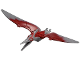 Part No: Ptera04  Name: Dinosaur Pteranodon with Dark Red Back and Large Curved Nostrils