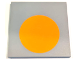 Part No: 10202pb060  Name: Tile 6 x 6 with Bottom Tubes with Orange Circle Pattern (Sticker) - Set 10227