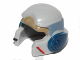 Part No: 11538pb01  Name: Minifigure, Headgear Helmet SW Rebel with Dark Tan, Sand Blue, and Dark Blue A-wing Pilot Pattern