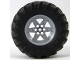 Part No: 15038c05  Name: Wheel 56mm D. x 34mm Technic Racing Medium, 6 Pin Holes with Black Tire 107 x 44R (15038 / 23798)