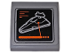 Part No: 15068pb131  Name: Slope, Curved 2 x 2 x 2/3 with SW Monitor Showing Imperial Star Destroyer Pattern (Sticker) - Set 75098