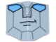 Part No: 1762pb001  Name: Slope, Curved 33 2 x 2 Double / Inverted with Dark Bluish Gray Lines, Dark Azure and Medium Blue Eyes, and Black Grin and Chin Dimple Pattern (Transformers Bumblebee Face)