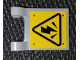 Part No: 2335pb213  Name: Flag 2 x 2 Square with High Voltage Danger Sign Pattern (Sticker) - Set 75927