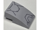 Part No: 24309pb067  Name: Slope, Curved 3 x 2 with Armor Plates with Dark Bluish Gray Outlines and Rivets Pattern (Sticker) - Set 76232