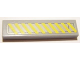 Part No: 2431pb0319  Name: Tile 1 x 4 with 10 Yellow Stripes on Light Bluish Gray Background Pattern (Sticker) - Set 10240