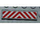 Part No: 2431pb185  Name: Tile 1 x 4 with Red and White Chevron Danger Stripes Thin Pattern (Sticker) - Set 4645