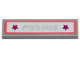Part No: 2431pb621  Name: Tile 1 x 4 with Alien Characters, Magenta Stars and Coral Outline Pattern (Sticker) - Set 70828