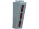 Part No: 2449pb020  Name: Slope, Inverted 75 2 x 1 x 3 with SW Red Wall Lights Pattern (Sticker) - Set 75386