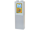 Part No: 2454pb226  Name: Brick 1 x 2 x 5 with Gold Control Panel with Bright Light Blue Citybot Face and Red and Blue Keypad Pattern (Sticker) - Set 80036