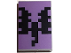 Part No: 26603pb304  Name: Tile 2 x 3 with Pixelated Black Dragon on Medium Lavender Background Pattern (Minecraft End Warrior Shield)