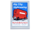 Part No: 26603pb390  Name: Tile 2 x 3 with White 'Big City Sightseeing', Red London Bus and 'Get tickets here' Pattern (Sticker) - Set 21347