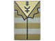 Part No: 26603pb400  Name: Tile 2 x 3 with Shirt with Dark Tan Stripes and Collar, Tan Neck with Amalgamation Symbol Tattoo Pattern (BrickHeadz Sirius Black Torso)