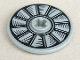 Part No: 2723pb067  Name: Technic, Disk 3 x 3 with Silver and Black Fan Pattern (Sticker) - Set 75901