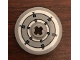 Part No: 2723pb069  Name: Technic, Disk 3 x 3 with SW White and Light Bluish Gray Circles Pattern (Sticker) - Set 75244