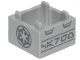 Part No: 2821pb01  Name: Container, Box 2 x 2 x 1 - Top Opening with Raised Inner Bottom with Dark Bluish Gray SW Imperial Logo and Aurebesh Characters 'CARGO' Pattern