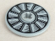 Part No: 2958pb067  Name: Technic, Disk 3 x 3 with Silver and Black Fan Pattern (Sticker) - Set 75901