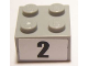 Part No: 3003pb082  Name: Brick 2 x 2 with Black Number 2 Narrow Bold Font Pattern (Sticker) - Set 8896