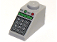 Part No: 3040pb010  Name: Slope 45 2 x 1 with Number Keypad, 'OPEN', 'LOCK', and Green and Red Buttons Pattern