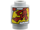 Part No: 3062pb089  Name: Brick, Round 1 x 1 with 8534-1 Bionicle Toa Tahu Cannister Pattern