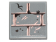 Part No: 3068pb1334  Name: Tile 2 x 2 with Bricks, Cracks and  Copper Concrete Pattern (Sticker) - Set 70433