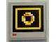 Part No: 3068pb1939  Name: Tile 2 x 2 with Pixelated Circle in Yellow Square on Black Background Pattern (Sticker) - Set 21331 (Sonic the Hedgehog Super Ring Video Monitor)