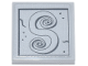 Part No: 3068pb2498  Name: Tile 2 x 2 with Dark Bluish Gray Curly Letter S, Cracks and Square Outline Pattern (Sticker) - Set 21341