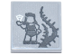 Part No: 3068pb2528  Name: Tile 2 x 2 with Dark Bluish Gray Poison Ivy Minifigure with White Jewel Pattern (Sticker) - Set 76271