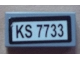 Part No: 3069pb0199  Name: Tile 1 x 2 with 'KS 7733' Pattern (Sticker) - Set 7733