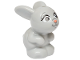Part No: 34050pb07  Name: Bunny / Rabbit, Friends Style, Sitting with White Eyes, Black Eyebrows, Coral Nose, Dark Bluish Gray Mouth and Wrinkles Pattern (Disney Mama Bunny)