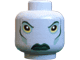 Part No: 3626bpb0245  Name: Minifigure, Head Alien with HP Merman Fish Eyes, Green Lips Pattern - Blocked Open Stud