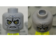 Part No: 3626cpb0321  Name: Minifigure, Head Male Angry Black Eyebrows, Yellow Eyes with Black Circles, Wrinkles Pattern - Hollow Stud
