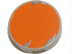 Part No: 4150pb006  Name: Tile, Round 2 x 2 with Orange Circle with Blotchy Gray Edge Pattern (Sticker) - Set 6208
