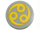 Part No: 4150pb065  Name: Tile, Round 2 x 2 with Yellow Circles Pattern (Sticker) - Set 7678