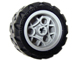 Part No: 44292c01  Name: Wheel 30.4mm D. x 20mm with 3 Pin Holes with Black Tire 43.2 x 22 H (44292 / 44308)