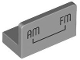 Part No: 4865pb110  Name: Panel 1 x 2 x 1 with Black Line and 'AM FM' Pattern