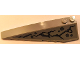Part No: 50955pb062  Name: Wedge 10 x 3 Left with Black Cracks and Dark Bluish Gray Rocks Pattern (Sticker) - Set 71814