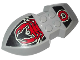Part No: 51808pb01  Name: Large Figure Shield, Vladek (Nestlé Promotional) with Red Scorpion on Black Background Pattern (Stickers) - Set 4943