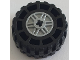 Part No: 55982c08  Name: Wheel 18mm D. x 14mm with Axle Hole, Fake Bolts and Shallow Spokes with Black Tire 37 x 14 (55982 / 35578)