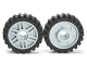 Part No: 56902c01  Name: Wheel 18mm D. x 8mm with Fake Bolts and Shallow Spokes with Black Tire 24mm D. x 7mm Offset Tread - Band Around Center of Tread (56902 / 61254)