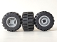 Part No: 6014bc05  Name: Wheel 11mm D. x 12mm, Hole Notched for Wheels Holder Pin with Black Tire 21mm D. x 12mm - Offset Tread Small Wide, Band Around Center of Tread (6014b / 87697)