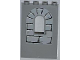 Part No: 60808pb008  Name: Panel 1 x 4 x 5 Wall with Window with Bricks (3 Outlined on Arch), Black Mortar, Dark Bluish Gray and White Highlights Pattern (Sticker) - Sets 4183 / 7946