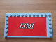 Part No: 6178pb030  Name: Tile, Modified 6 x 12 with Studs on Edges with White 'KIMI' on Red Background Pattern (Sticker) - Set 8144-2