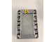 Part No: 64179pb003  Name: Technic, Liftarm, Modified Frame Thick 5 x 7 Open Center with Warning Sign Pattern (Sticker) - Set 42097