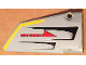 Part No: 64682pb017  Name: Technic, Panel Fairing #18 Large Smooth, Side B with Red 'DANGER', Black Vents and Yellow Stripe on Edge Pattern (Sticker) - Set 7160