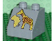Part No: 6474pb13  Name: Duplo, Brick 2 x 2 x 1 1/2 Slope 45 with Africa Map and Giraffe Pattern