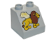 Part No: 6474pb14  Name: Duplo, Brick 2 x 2 x 1 1/2 Slope 45 with Africa Map and Lion Pattern