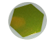 Part No: 67095pb064  Name: Tile, Round 3 x 3 with Gold Hexagon Pattern (Sticker) - Set 42158